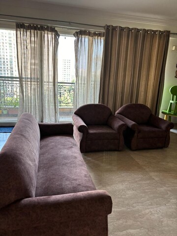 Living Room in 3 BHK Apartment at Hiranandani Tribeca, Ghodbunder Road – for Rent