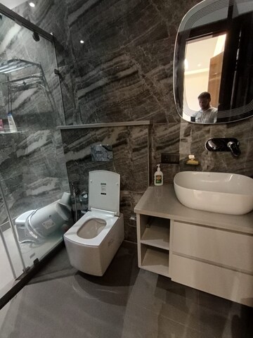 Bathroom in 3.5 BHK Apartment at Triveni Apartments CGHS, Paschim Vihar – for Rent