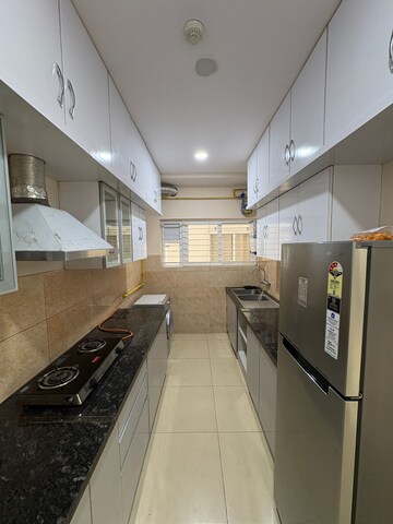 Kitchen in 2 BHK Apartment at Prestige High Fields, Gachibowli – for Rent