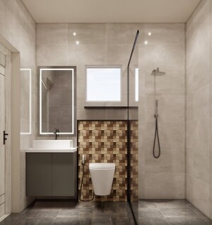 Bathroom in 3 BHK Apartment at Modern Spaaces Engrace, Sarjapur Road – for Sale