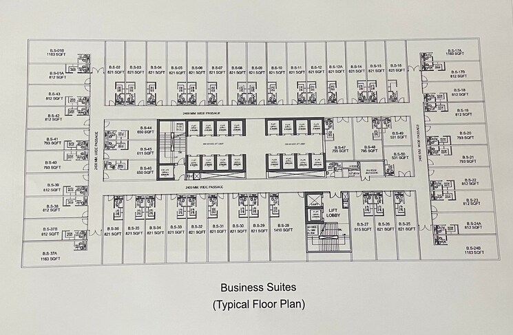 Floor Plan, splendor-onyx-blue Commercial Office Space in IT/SEZ 1190 Sq.Ft. In Sector 142 Noida 8653573