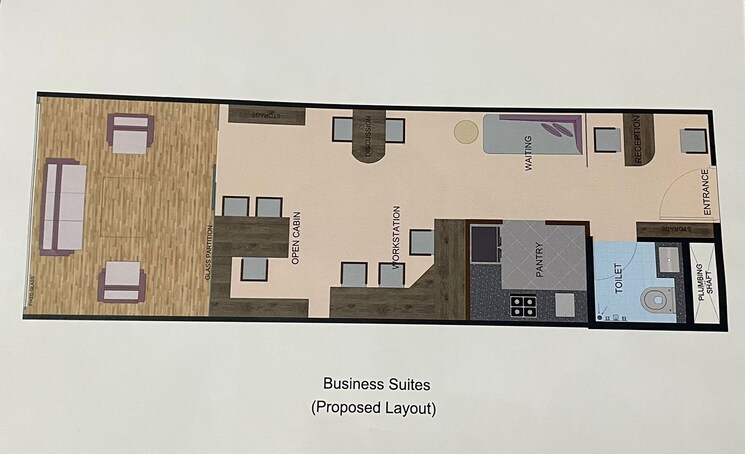 Floor Plan, splendor-onyx-blue Commercial Office Space in IT/SEZ 890 Sq.Ft. In Sector 142 Noida 8653753