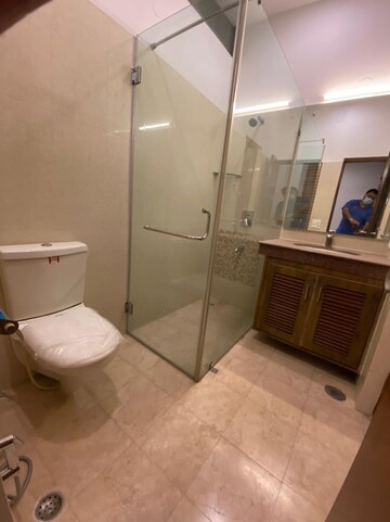 Bathroom in 4 BHK Apartment at Safdarjung Development Area – for Rent