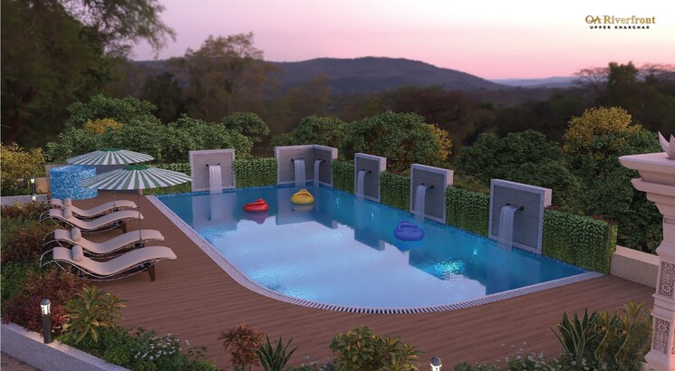 Swimming Pool, rs-qa-riverfront 1 Bedroom 370 Sq.Ft. Apartment In Ghot Navi Mumbai 8654148