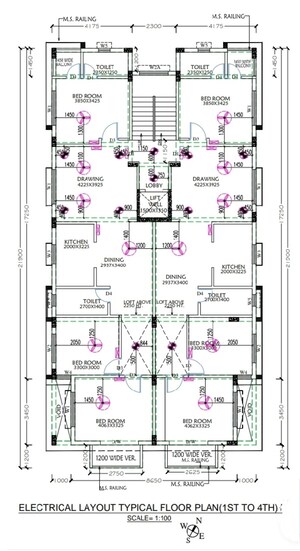 Floor Plan in 3 BHK Apartment at New Town – for Sale