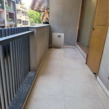 Balcony in 3 BHK Builder Floor at Greater Kailash I – for Rent