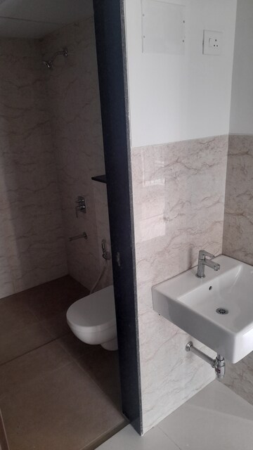 Bathroom in 2 BHK Apartment at Shapoorji Pallonji Sensorium, Hinjewadi – for Rent