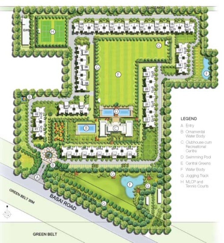 Master Plan, emaar-gurgaon-greens 3.5 Bedroom 1650 Sq.Ft. Apartment In Sector 102 Gurgaon 8655966