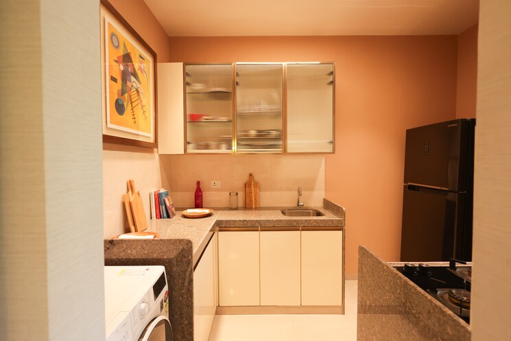 Kitchen, jp-codename-lottery 2 Bedroom 501 Sq.Ft. Apartment In Kasarvadavali Thane 8656177