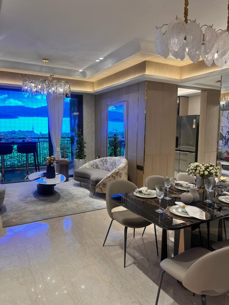 Living Room, lodha-corinthia 4 Bedroom 2685 Sq.Ft. Penthouse In Bhandup West Mumbai 8656332