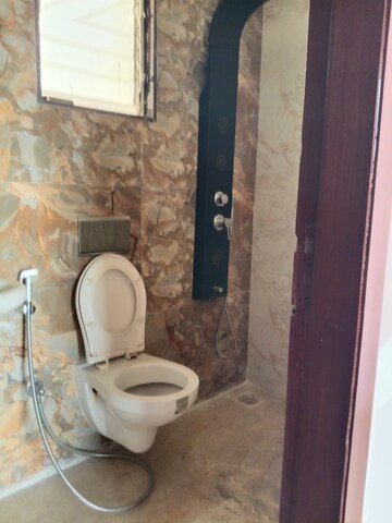 Bathroom in 3 BHK Apartment at Gahlot Majesty and Avenue CHS, Seawoods – for Rent