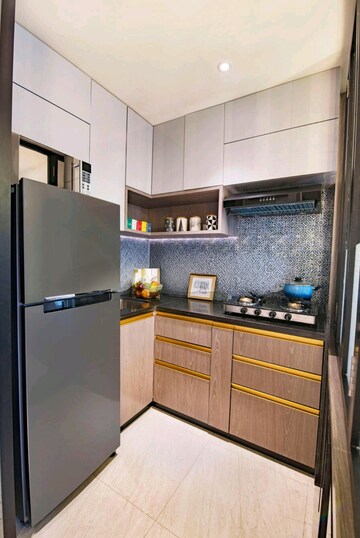 Kitchen in 1 BHK Apartment at Lodha Crown Quality Homes, Majiwada – for Rent