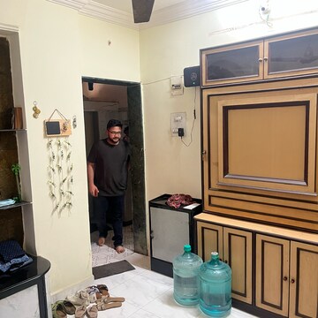 Living Room in 1 BHK Apartment at Sai Minar CHS, Gokuldham Colony – for Rent