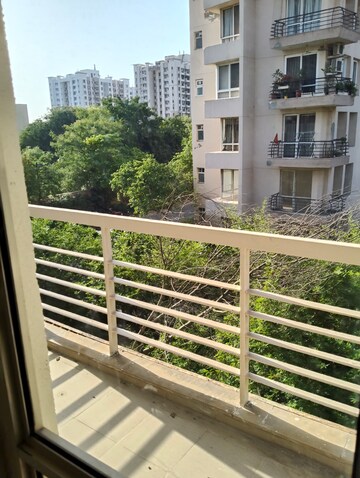 Balcony in 3 BHK Apartment at Unitech Woodstock Floors, Sector 50 – for Rent
