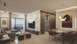 Living Room in 3 BHK Apartment at Goyal Orchid Life, Gunjur – for Sale