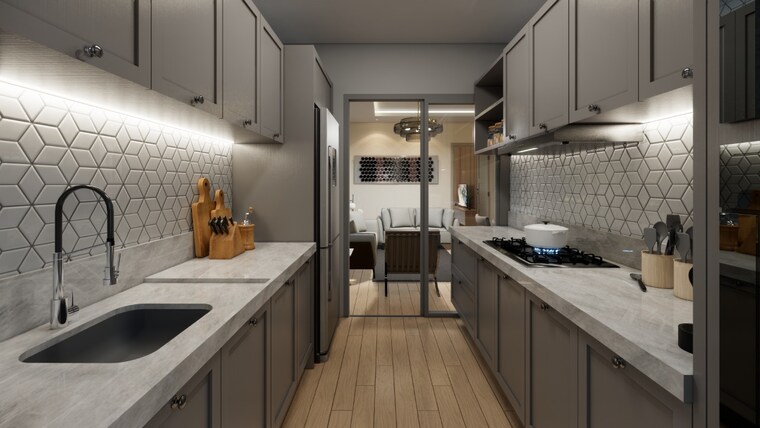 Kitchen, ambala highway 3 Bedroom 1790 Sq.Ft. Apartment In Ambala Highway Zirakpur 8659464