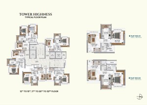 Floor Plan in 2 BHK Apartment at Gajra Bhoomi Lawns, Shilphata – for Sale