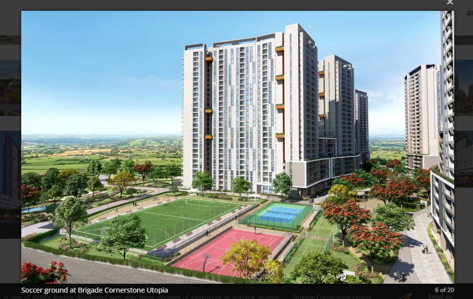 1.5 BHK 854 Sq.Ft. Apartment in Paradise At Brigade Cornerstone Utopia