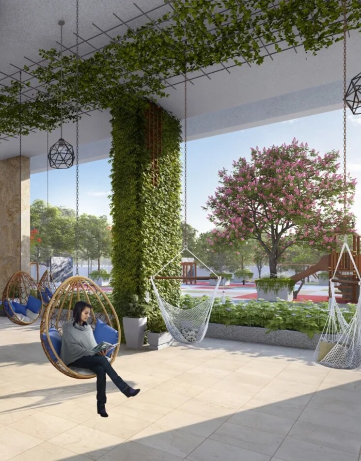 Garden, rajapushpa-pristinia 2 Bedroom 1380 Sq.Ft. Apartment In Kokapet Hyderabad 8660554