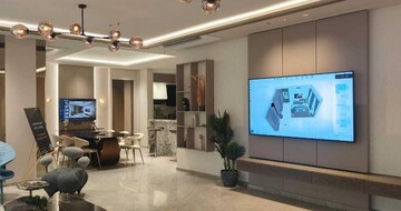 Living Room in 3 BHK Apartment at Lodha The World Towers World One Tier 2, Worli – for Rent