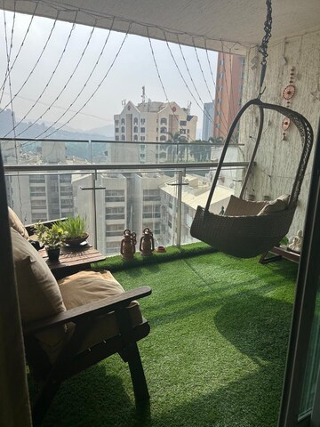 Balcony in 3 BHK Apartment at DB Realty Orchid Woods, Goregaon East – for Rent