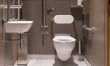 Bathroom in  Office Space at Leela Business Park, Andheri East – for Rent