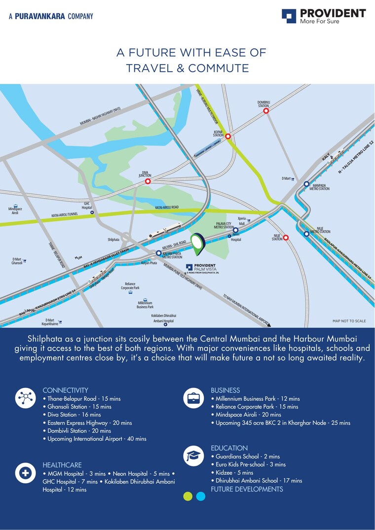 Map Location, provident-palmvista 2.5 Bedroom 811 Sq.Ft. Apartment In Daighar Gaon Thane 8662627