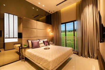Bedroom in 3 BHK Apartment at Sunteck Maxxworld, Naigaon East – for Rent