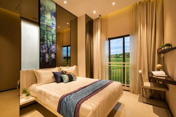 Bedroom in 3 BHK Apartment at Sunteck Maxxworld, Naigaon East – for Rent