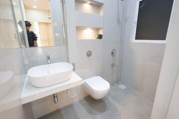 Bathroom in 2 BHK Apartment at Ashar Merac, Shree Nagar – for Sale