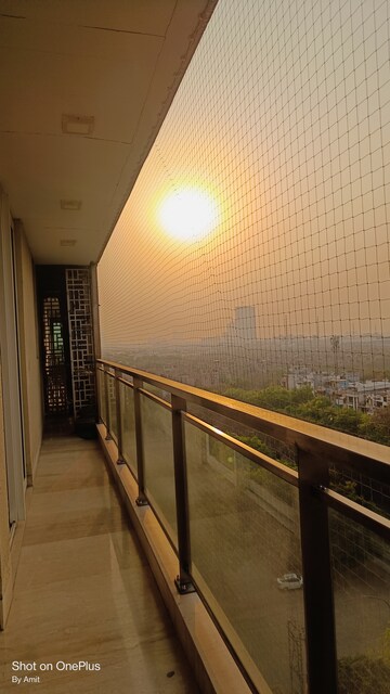 Balcony in 4 BHK Apartment at Ambience Tiverton, Sector 50 – for Rent