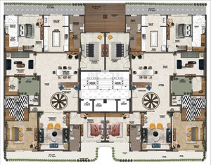 Floor Plan in 4 BHK Builder Floor at Sector 45 – for Sale