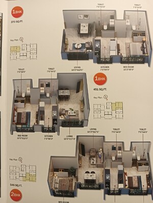 Floor Plan in 2 BHK Apartment at Hum Durga, Dahisar East – for Sale