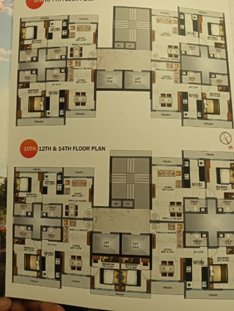 Floor Plan, hum-durga 2 Bedroom 587 Sq.Ft. Apartment In Dahisar East Mumbai 8664190