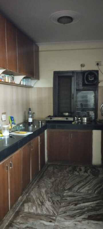 Kitchen in 1 BHK Builder Floor at Khirki Extension – for Rent