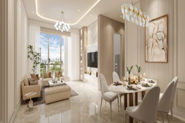 Living Room in 3 BHK Apartment at Ghodbunder Road – for Sale