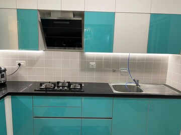 Kitchen in 3 BHK Apartment at Puravankara Palm Beach, Hennur – for Rent