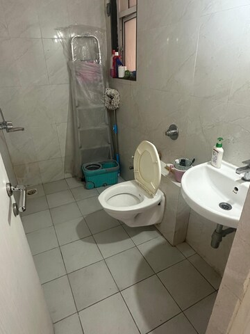 Bathroom in 2 BHK Apartment at Puranik Rumah Bali, Ghodbunder Road – for Rent