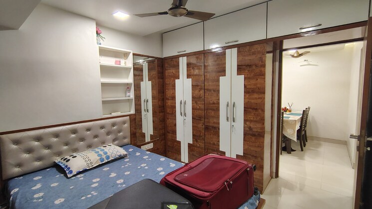 Bedroom, concrete-sai-swar 2 Bedroom 1000 Sq.Ft. Apartment In Kharghar Navi Mumbai 8666220