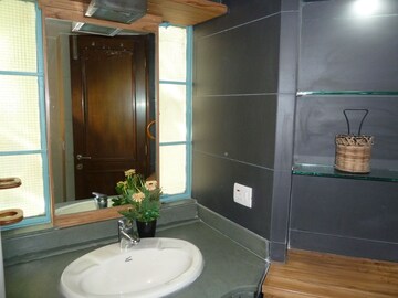 Bathroom in 3 BHK Apartment at Boutique Residential Apartments C-253, Defence Colony – for Rent