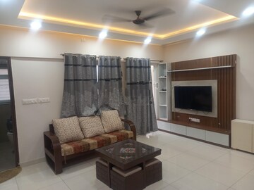Living Room in 2 BHK Apartment at Puravankara Silversands, Mundhwa – for Rent