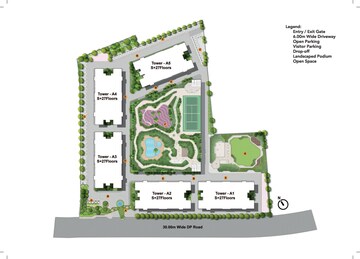 Floor Plan in 2 BHK Apartment at Kohinoor Riverdale, Kharadi – for Sale