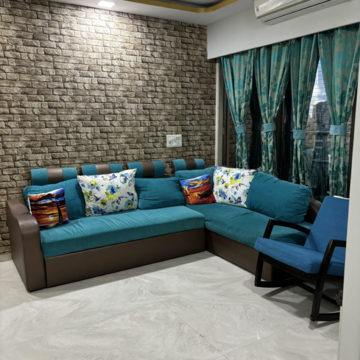 Living Room in 3 BHK Apartment at Lucent Fressia Ranibello, Malad East – for Rent
