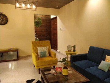 Living Room in 3 BHK Apartment at Romell Aether, Goregaon East – for Rent