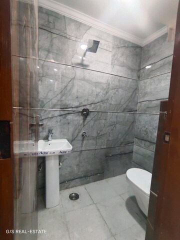 Bathroom in 3 BHK Builder Floor at Chattarpur – for Rent