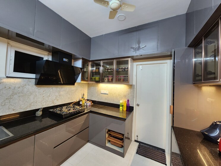 Kitchen, movie-towers 3 Bedroom 2800 Sq.Ft. Apartment In Kokapet Hyderabad 8669039