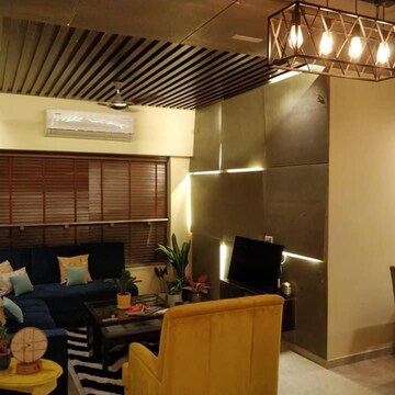 Living Room in 3 BHK Apartment at Romell Aether, Pandurang Wadi – for Rent