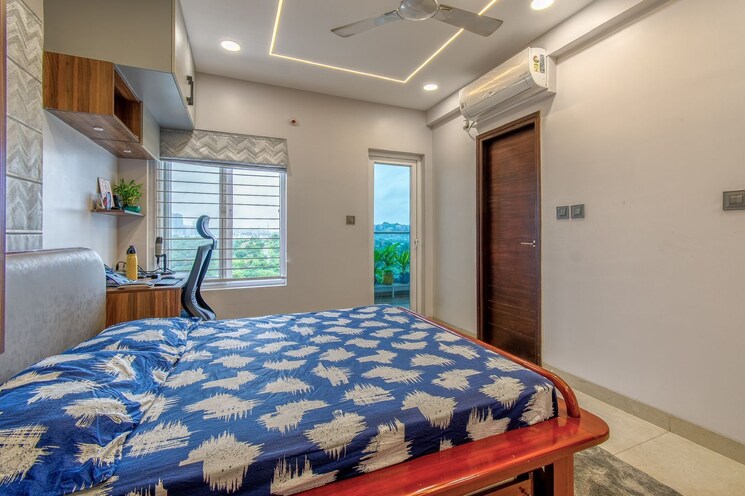 Bedroom, niharika-exotica 3 Bedroom 1600 Sq.Ft. Apartment In Gachibowli Hyderabad 8669245