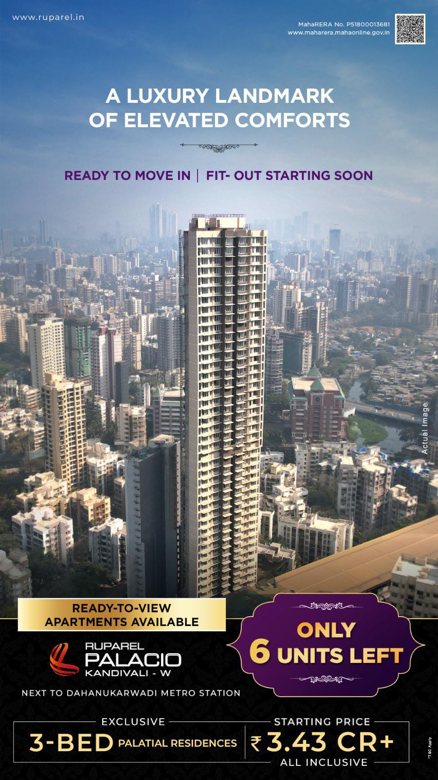 1 BHK + Pooja Room 910 Sq.Ft. Apartment in Dheeraj Solitaire