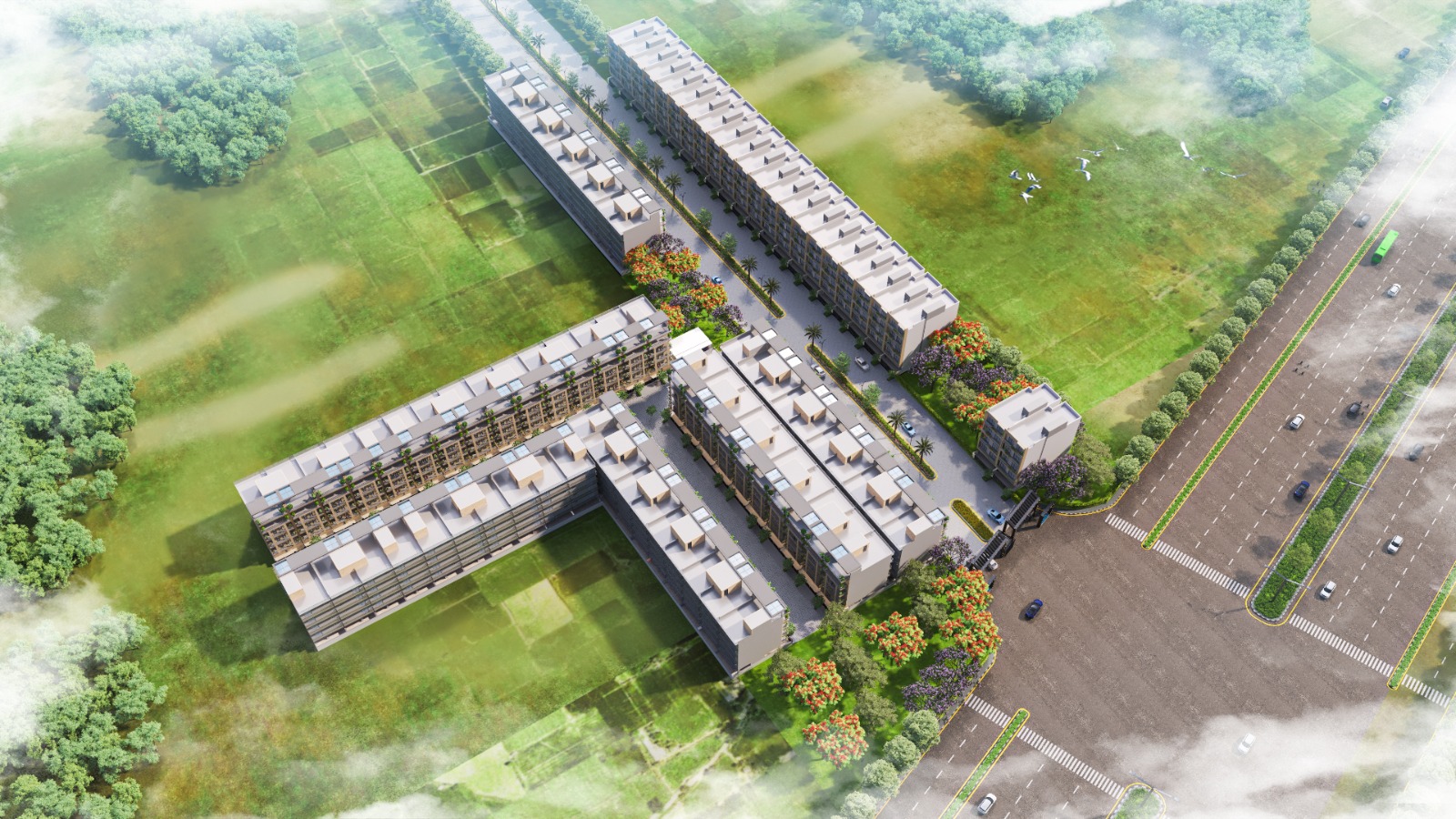 3.5 BHK + Study Room 2400 Sq.Ft. Apartment in Signature Global Titanium SPR